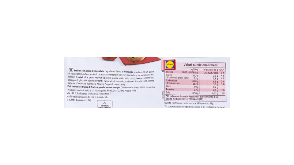 Frollini Fior di Cioccolato