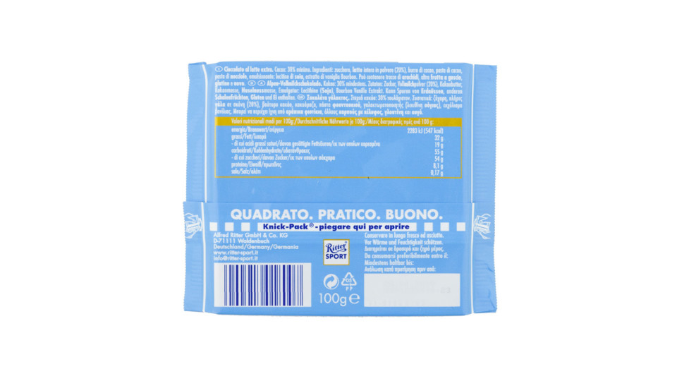 Cioccolato Latte delle Alpi