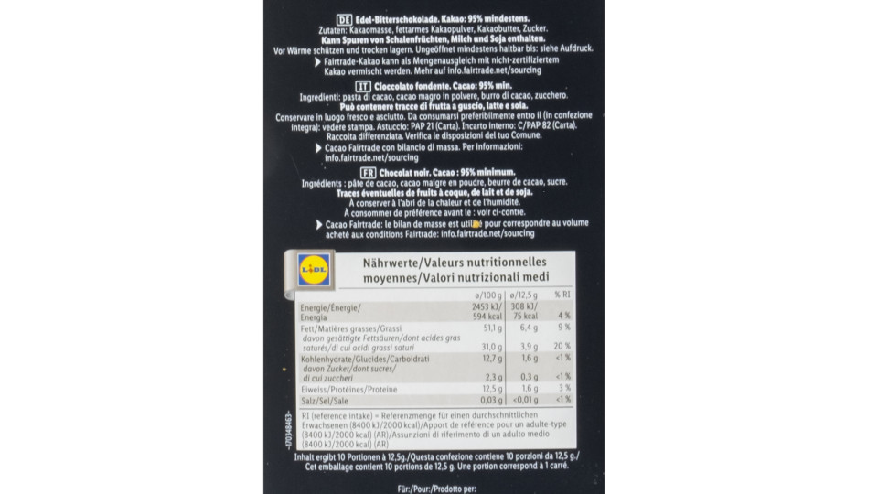 Cioccolato Fondente 85%