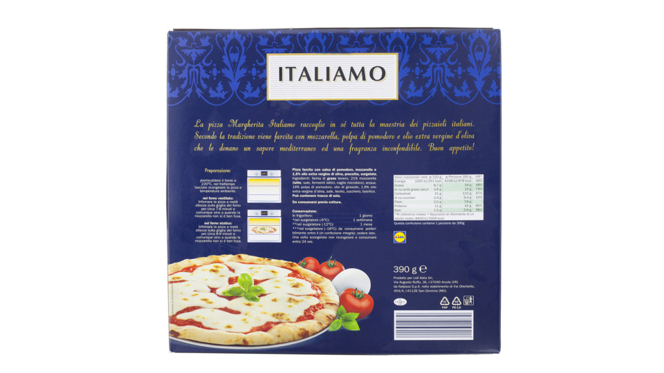 Pizza Margherita Cotta in Forno a Legna