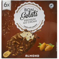 Gelato alla Vaniglia Ricoperto al Cioccolato e Mandorle