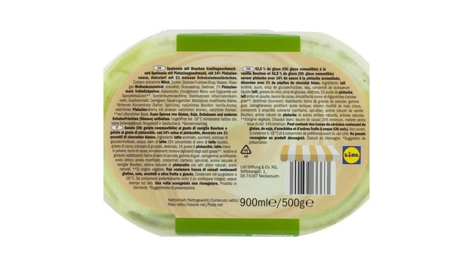 Gelato Vaniglia Variegato Pistacchio