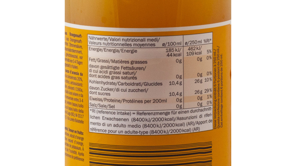 Aranciata 20% di Frutta