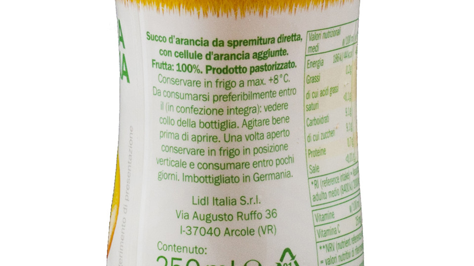 Spremuta d'Arancia 100% Frutta