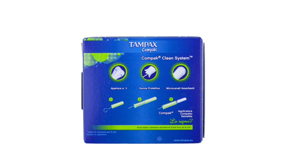 Tampax, Compak super assorbenti interni