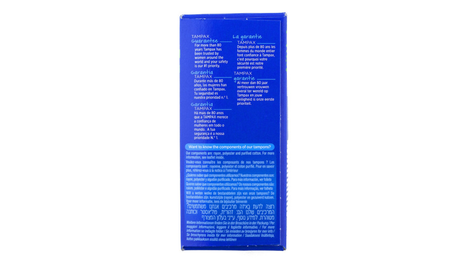 Tampax, super assorbenti interni