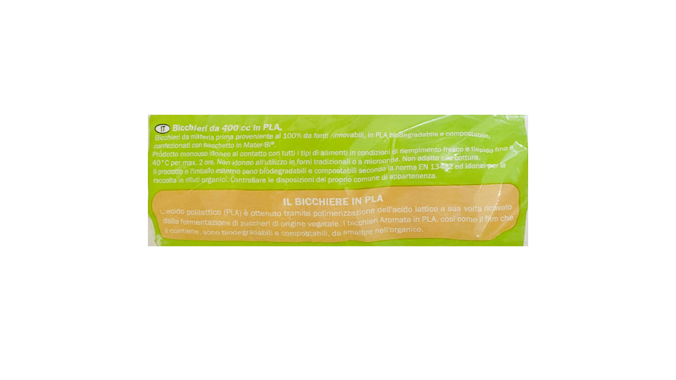 Bicchieri compostabili 250 cl