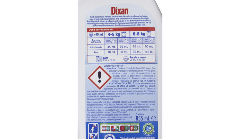 Dixan, Classico detersivo liquido per lavatrice