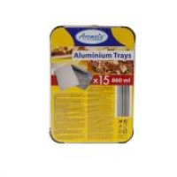 Vaschette Alluminio 2-3 Porzioni con Coperchio