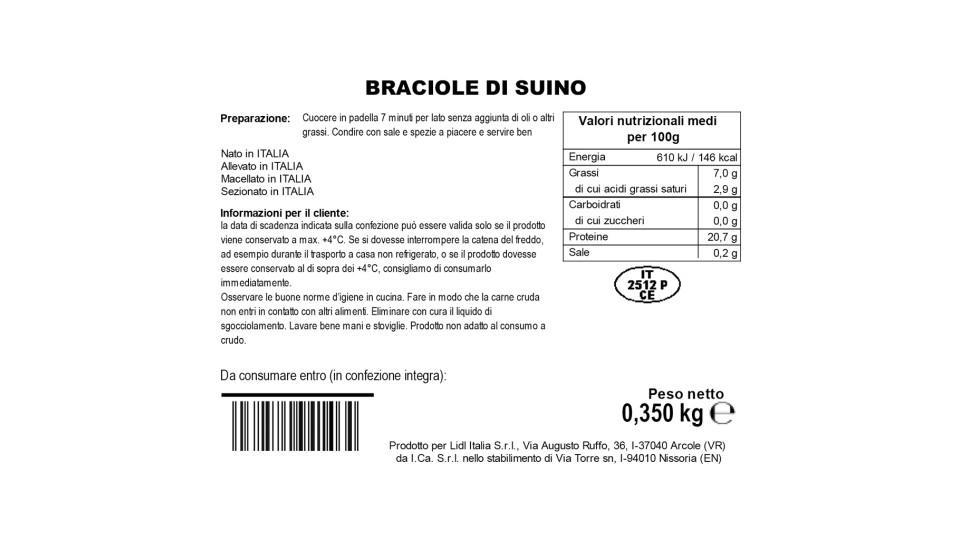 Braciole Suino