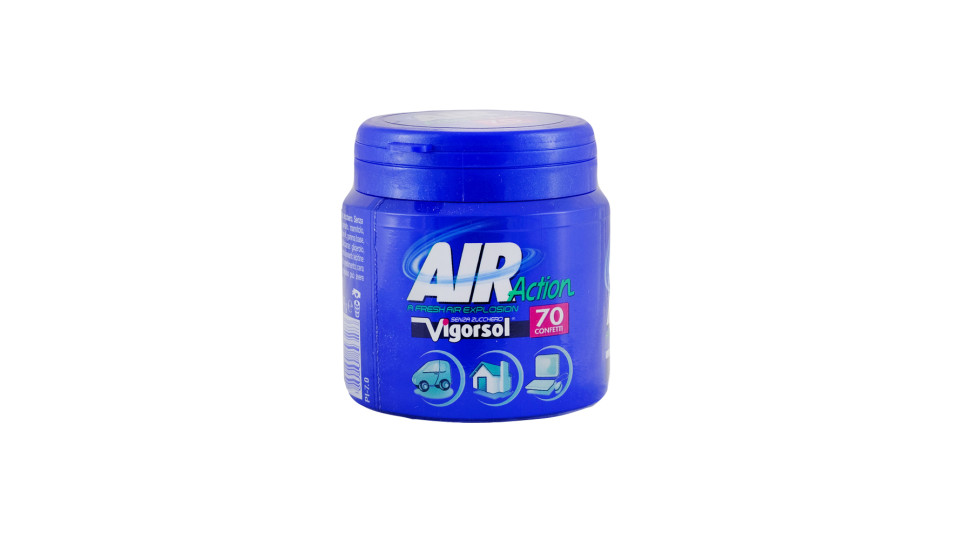 Vigorsol Air Action chewing gum in confetti senza zucchero senza glutine