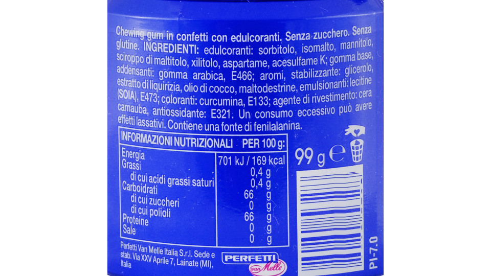 Vigorsol Air Action chewing gum in confetti senza zucchero senza glutine