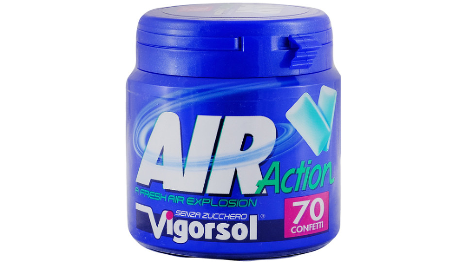 Vigorsol Air Action chewing gum in confetti senza zucchero senza glutine
