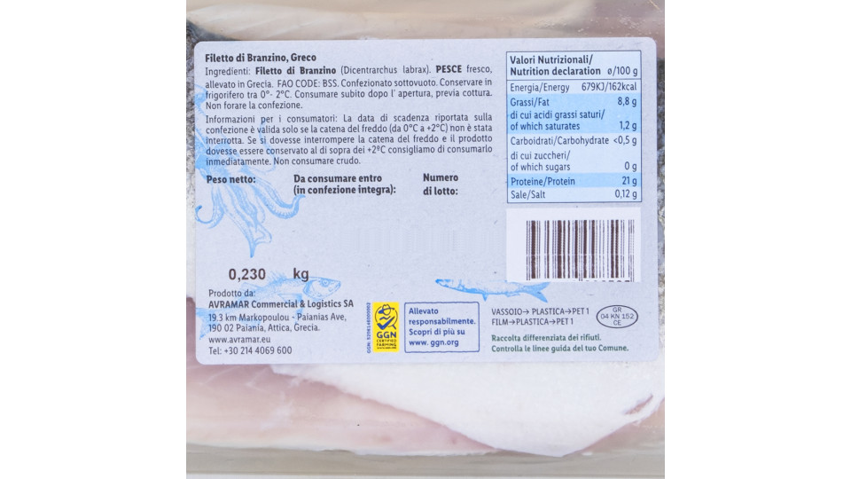 Filetto di Branzino