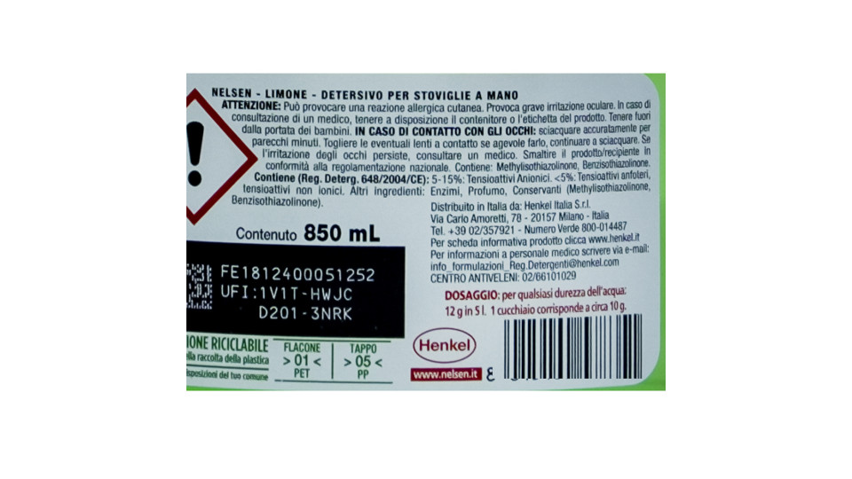 DETERSIVO PIATTI LIMONE