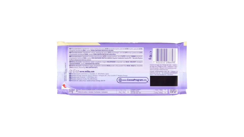 Cioccolato Bianco  100g
