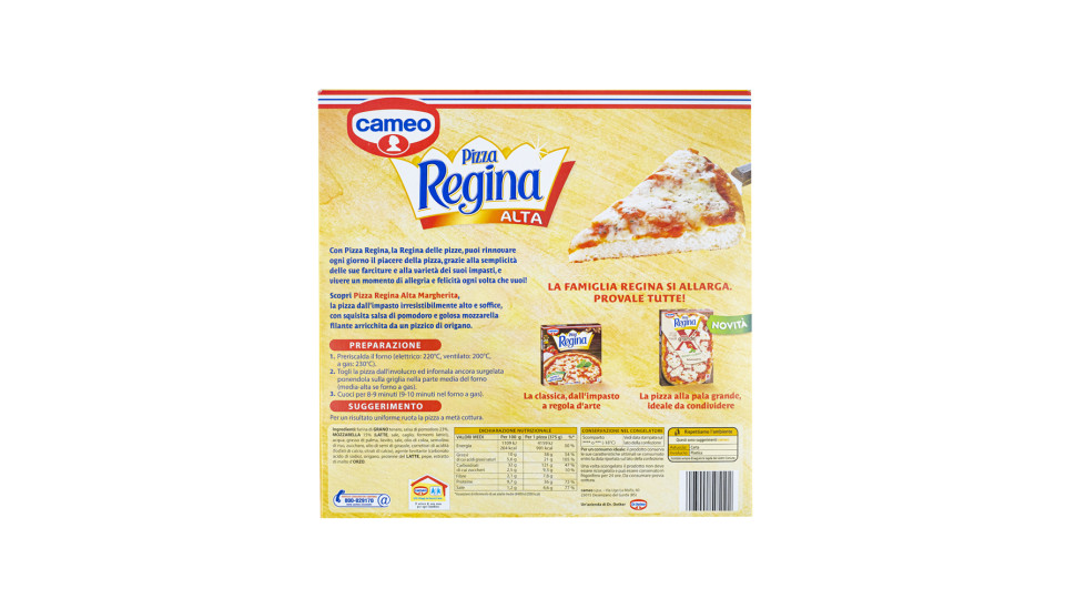 Cameo Pizza Regina Margherita Alta Gr370