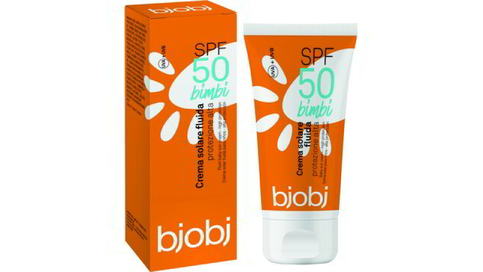 Crema solare bimbi SPF 50 ad alta protezione SOLE Bjobj
