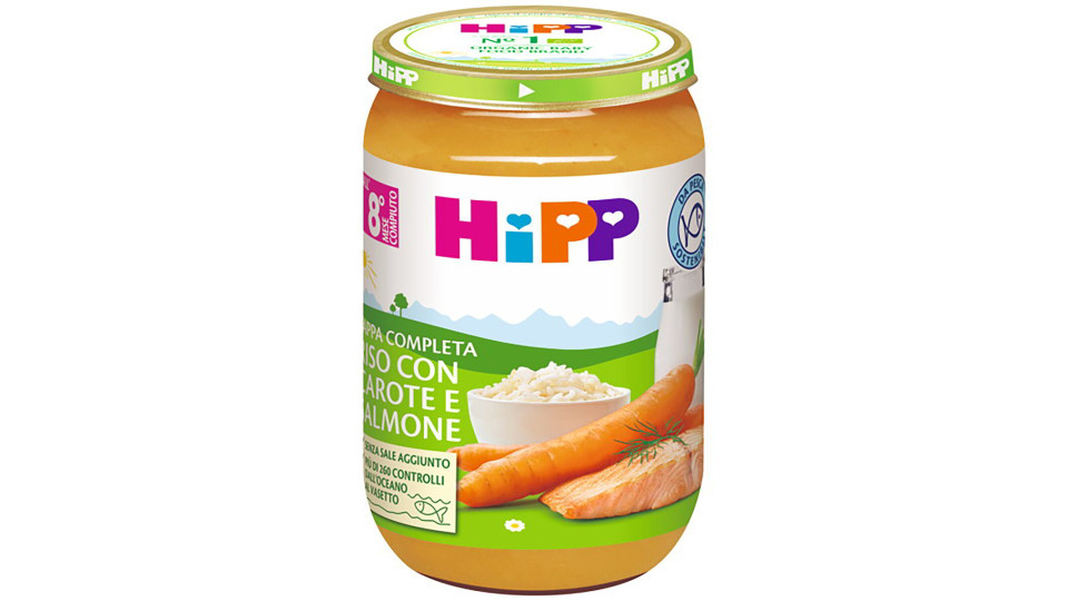 HiPP Pappa Completa Riso con carote e salmone 220 g