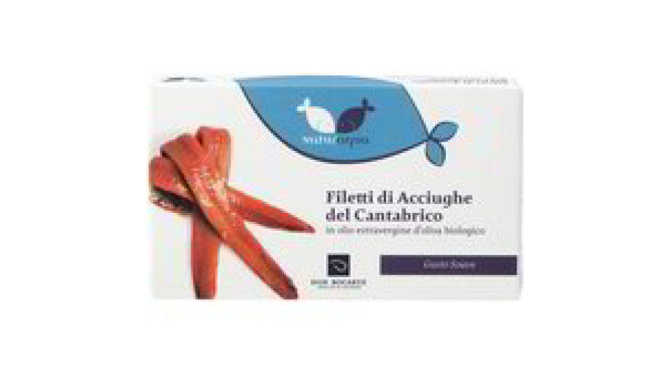 Filetti di acciughe del Cantabrico in olio extravergine oliva Naturaqua