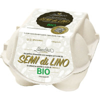 Uova bianche fresche - semi di lino