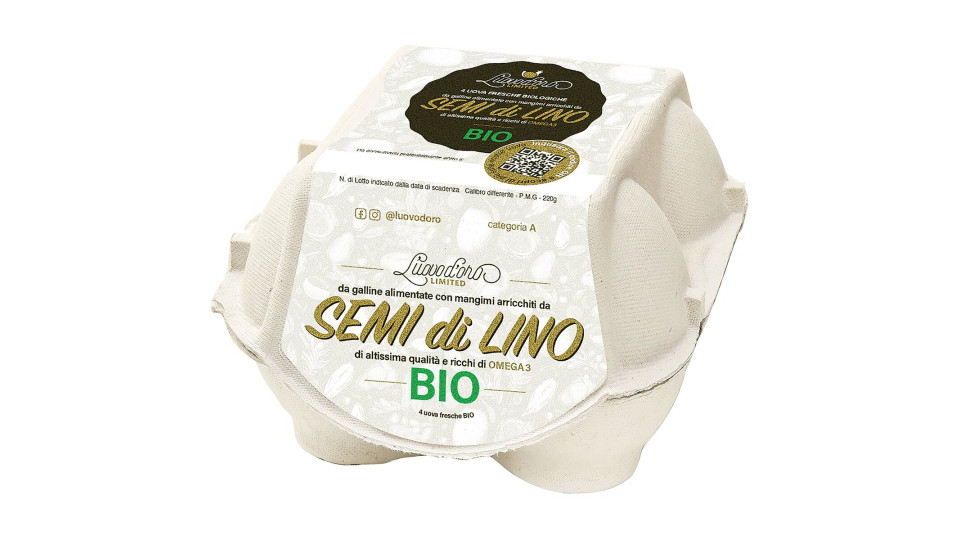 Uova bianche fresche - semi di lino