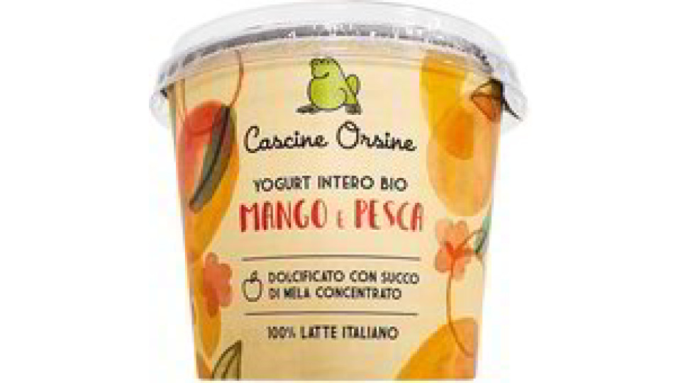 Yogurt intero con pesca e mango