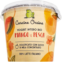 Yogurt intero con pesca e mango