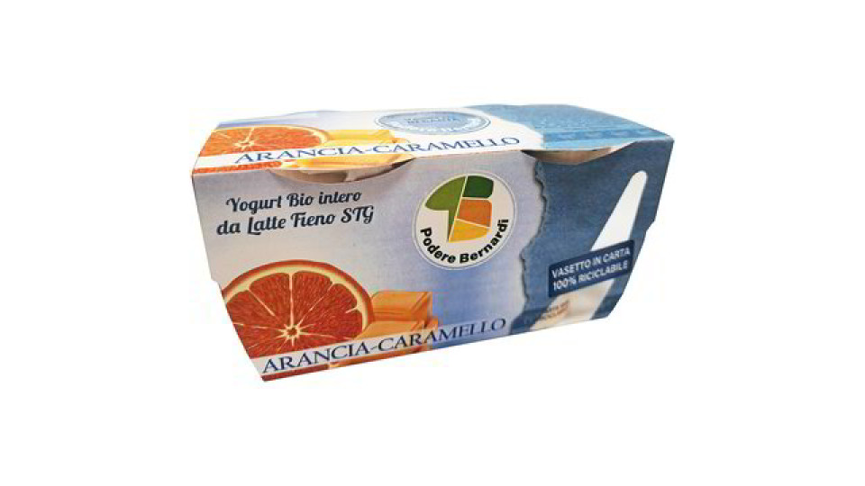 Yogurt intero da latte fieno STG arancia e caramello