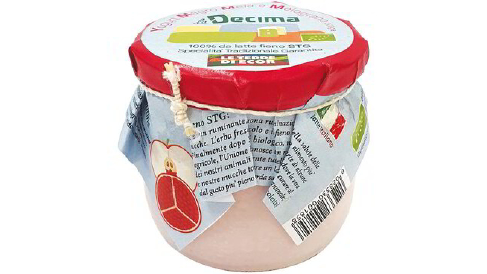 Yogurt magro alla mela e al melograno