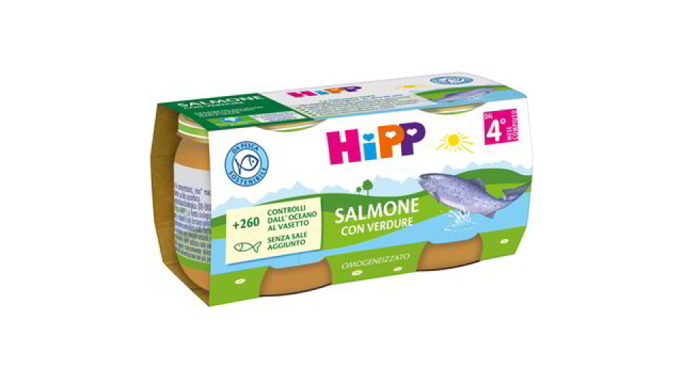 Hipp, omogeneizzato di salmone con verdure biologico