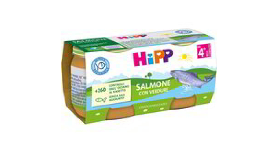 Hipp, omogeneizzato di salmone con verdure biologico