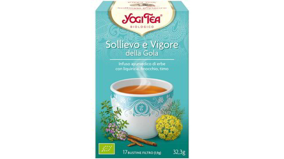 Tisana Sollievo e Vigore della Gola liquirizia finocchio e timo Yogi Tea