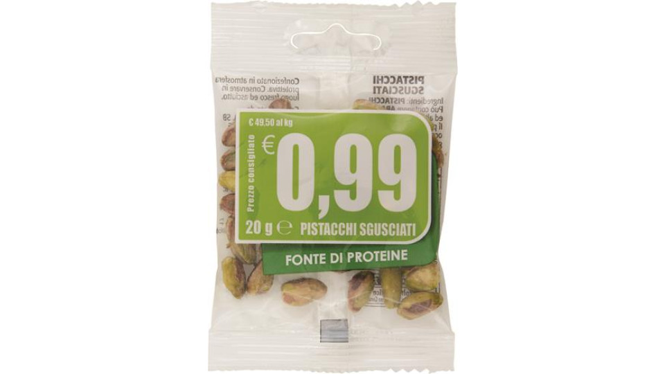 PISTACCHI SGUSCIATI NATURALI 20G