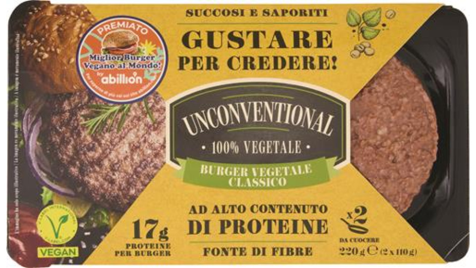 UNCONVENTIONAL BURGER VEGETALE CLASSICO 220 G