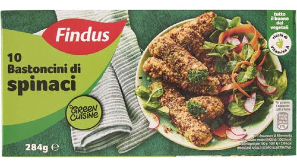 10 BASTONCINI SPINACI GREEN CUISINE