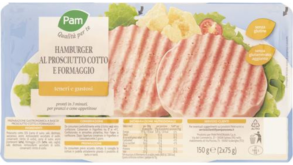 HAMBURGER PROSCIUTTO COTTO E FORMAGGIO