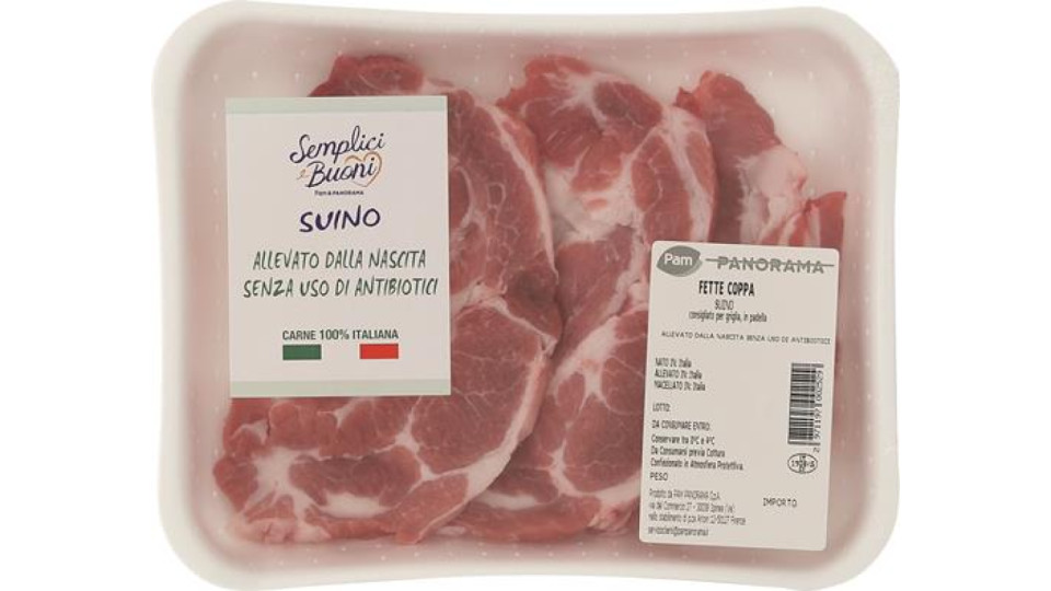 COPPA DI SUINO SENZA OSSO FETTE SENZA ANTIBIOTICI