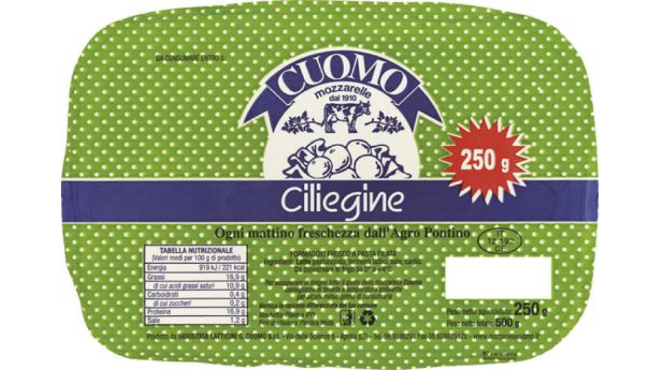 MOZZARELLA CUOMO CILIEGINE
