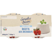RICOTTA SENZA LATTOSIO 100G X2