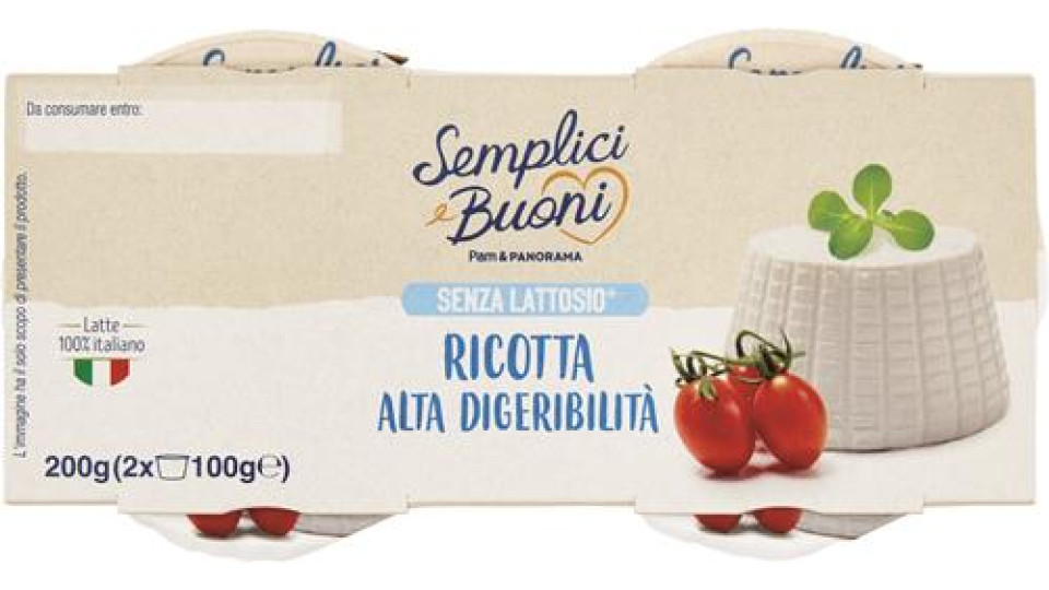 RICOTTA SENZA LATTOSIO 100G X2
