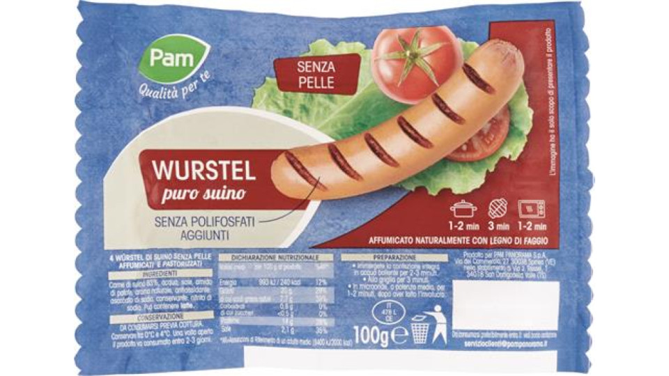 WURSTEL SUINO X4
