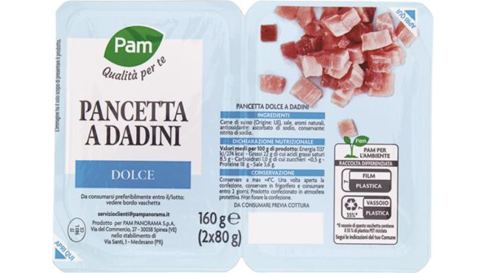 CUBETTI PANCETTA DOLCE