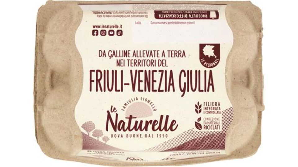 6 NATURELLE FRIULANE DA GALLINE ALLEVATE A TERRA