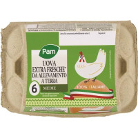 6 UOVA ALLEVATE A TERRA EXTRA FRESCHE MEDIE