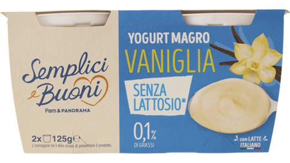 SEMPLICI E BUONI YOGURT MAGRO SENZA LATTOSIO VANIGLIA