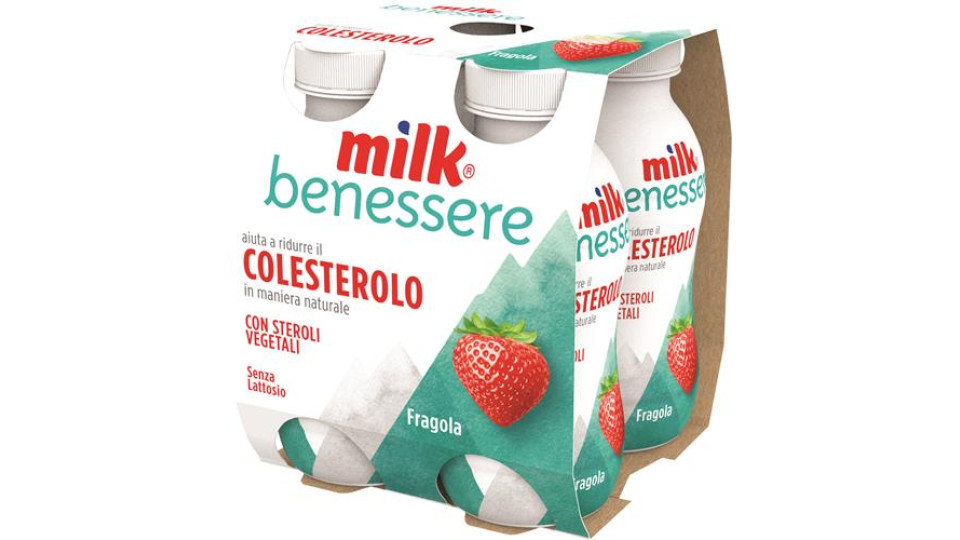 4 X MILK FRAGOLA RIDUZIONE COLESTEROLO