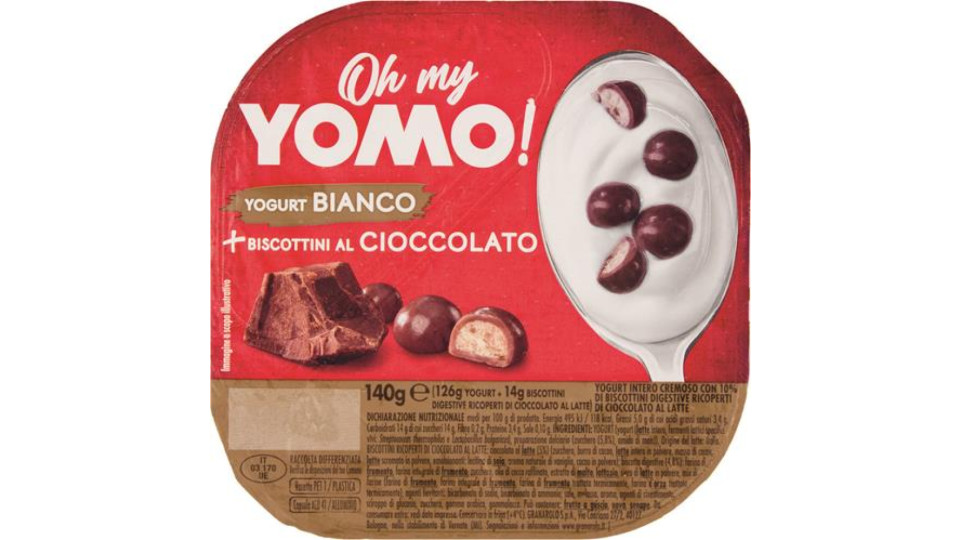 OH MY YOMO BICOMP 140G BIANCO & BOTTONCINI CIOCCO AL LATTE
