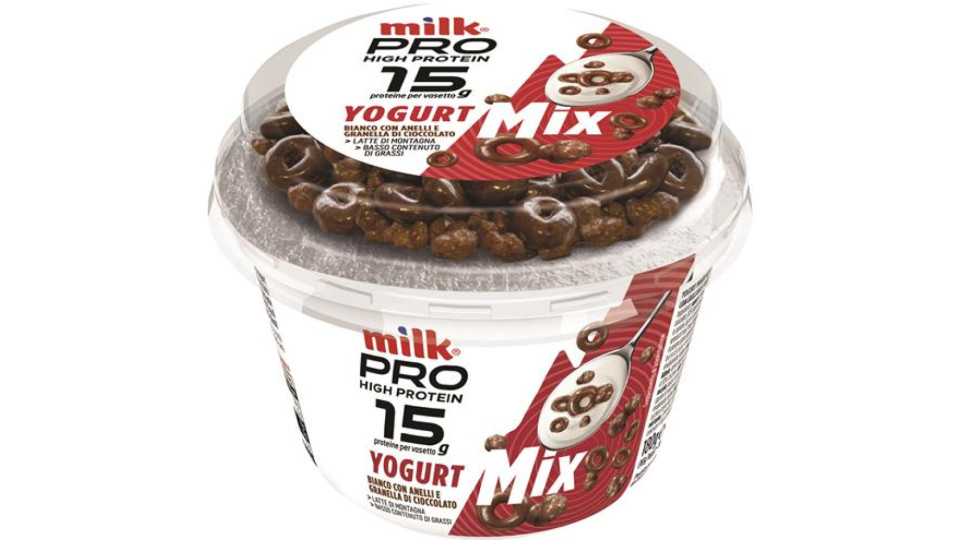 MILK PRO YOGURT MIX ANELLI E GRANELLA CIOCCOLATO 180G