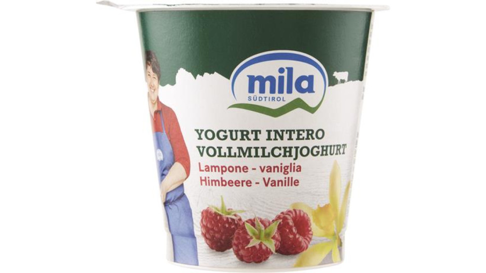 YOGURT INTERO LAMPONE VANIGLIA MILA